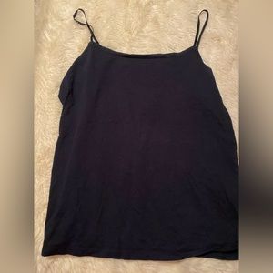 Thin strap navy tank